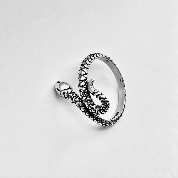 🐍 🐍TOP SELLER 🐍🐍 Sterling Silver Snake Ring, Silver Rings, Reptile Ring - Picture 12 of 12